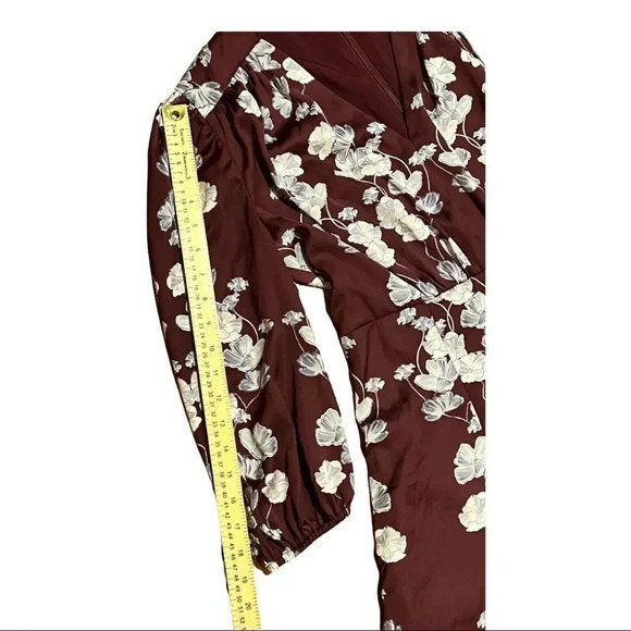 Gal Meets Glam Adelaide Purple Floral Midi Dress Size 6 NWT - Picture 9 of 13